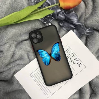 Luxury Fashion Blue Butterfly Διάφανη θήκη τηλεφώνου για iPhone 12Pro Max Mini 11 13 X XS XR 7 8 Plus 6 6S Cute Soft κάλυμμα TPU