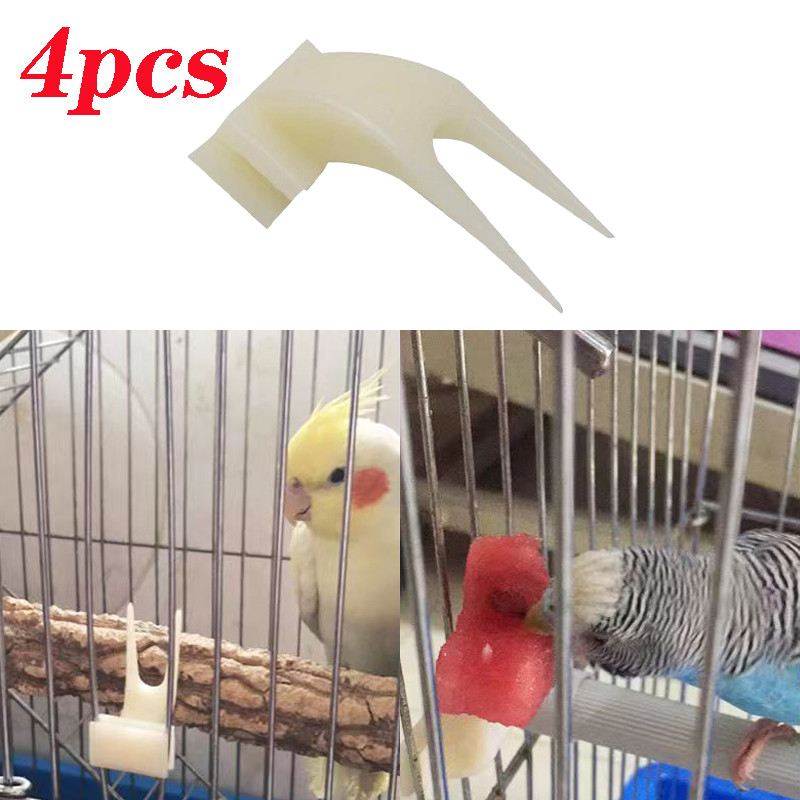 4 buc. Păsări Papagali Furculiță cu fructe Accesorii pentru animale de companie Suport pentru hrană din plastic Hrănire în cușcă Accesorii pentru animale de companie Hrănitoare pentru păsări pentru fereastră Materiale pentru păsări