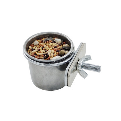 Kućni ljubimci, ptice, viseći kavez, zdjelica, posudica, čašica za hranjenje od nehrđajućeg čelika koja se ne okreće, hranilica za piće za papagaje golupčiće zebe