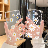Калъф за телефон Summer Daisy Flower за IPhone 11 12 13 14 Pro Max Mini XS Max X XR 8 7 Plus TPU броня Удароустойчив прозрачен капак