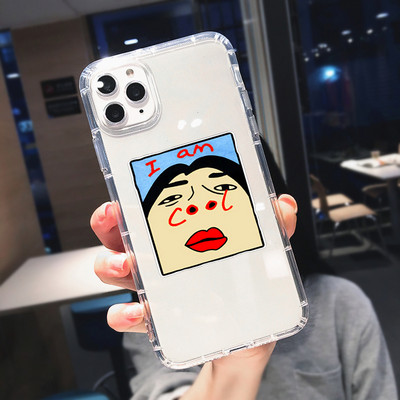 Μαλακή αντικραδασμική θήκη τηλεφώνου για iPhone 11 12 13 14 Pro Max XR XS MAX Mini SE X 7 8 Plus Συνοδευτικό αστείο γράμμα I AM Cool Coque Fundas