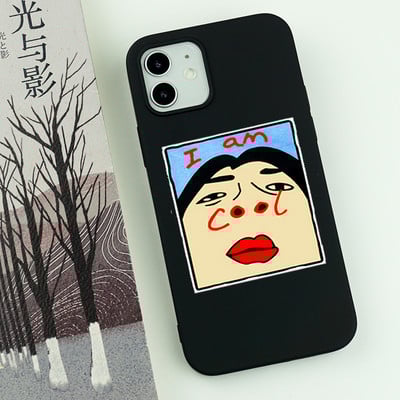 Μαλακή αντικραδασμική θήκη τηλεφώνου για iPhone 11 12 13 14 Pro Max XR XS MAX Mini SE X 7 8 Plus Συνοδευτικό αστείο γράμμα I AM Cool Coque Fundas