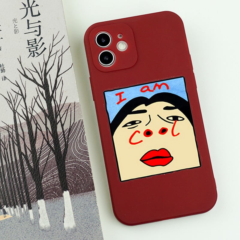 Μαλακή αντικραδασμική θήκη τηλεφώνου για iPhone 11 12 13 14 Pro Max XR XS MAX Mini SE X 7 8 Plus Συνοδευτικό αστείο γράμμα I AM Cool Coque Fundas