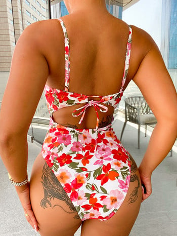 2022 Γυναικεία Floral Push Up One Piece μαγιό Ψηλά κομμένα μαγιό Εσώρουχα μονοκόμματα μαγιό Καλοκαιρινό μαγιό Monokini Νέο