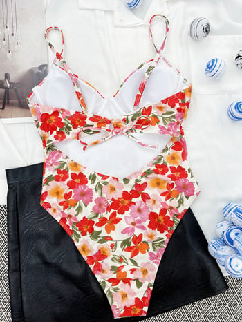 2022 Γυναικεία Floral Push Up One Piece μαγιό Ψηλά κομμένα μαγιό Εσώρουχα μονοκόμματα μαγιό Καλοκαιρινό μαγιό Monokini Νέο