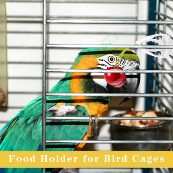 6 τεμ. Κλιπ λαχανικών για πτηνά Τροφοδότης κλουβιού πουλιών για παπαγάλος τροφοδοσία λαχανικών και φρούτων