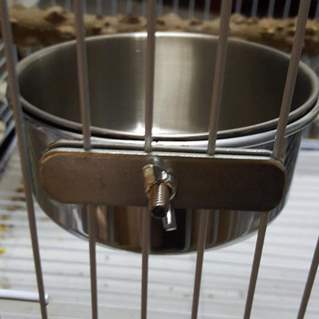 Από ανοξείδωτο χάλυβα Bird Feed Box Parrot Cups Bowls Δοχείο για τρόφιμα και πόσιμο νερό