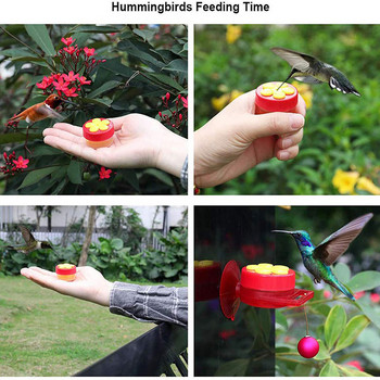 Handhold Bird Hummingbird Feeder Πολυλειτουργικός πότης Πλαστικό Seed Water Εξωτερικό Βεντούζα Βεντούζας Bird Pets Feeder