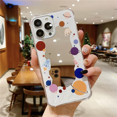 Makeup Mirror Butterfly telefontok iPhone 13 12 11 Pro Max XS Max XR X 7 8 Plus 13 Pro ütésálló lökhárító puha szilikon borítással