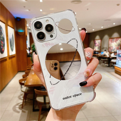 Makeup Mirror Butterfly telefontok iPhone 13 12 11 Pro Max XS Max XR X 7 8 Plus 13 Pro ütésálló lökhárító puha szilikon borítással