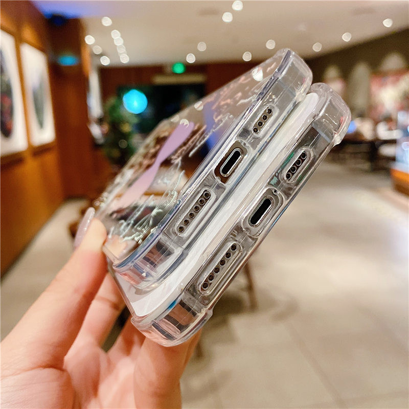 Makeup Mirror Butterfly telefontok iPhone 13 12 11 Pro Max XS Max XR X 7 8 Plus 13 Pro ütésálló lökhárító puha szilikon borítással