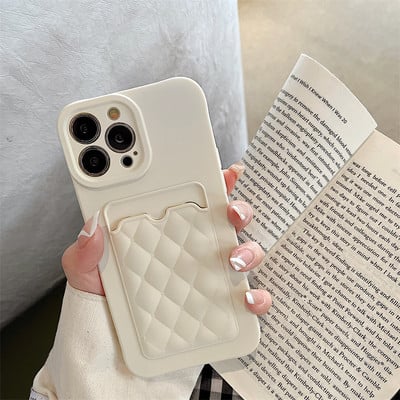 Kártyatáska Szilikon telefontok iPhone 14 13 12 11 Pro Max XS Max XR X 13Pro 14 Plus ütésálló lencsevédő puha TPU burkolathoz