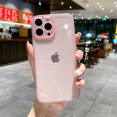 Clear Camera Lens Protection Case Phone For IPhone 14Pro Max 11 13 12 Pro Max 14 Plus Presting soft silione bumper cover back