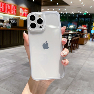 Clear Camera Lens Protection Case Phone For IPhone 14Pro Max 11 13 12 Pro Max 14 Plus Presting soft silione bumper cover back