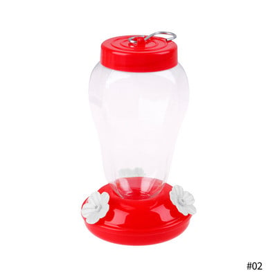 480 ml plastic hrănitor de apă pentru păsări sticle agățat hrănitor pentru colibri grădină în aer liber din plastic flori cârlig de fier pentru animale de companie consumabile pentru păsări