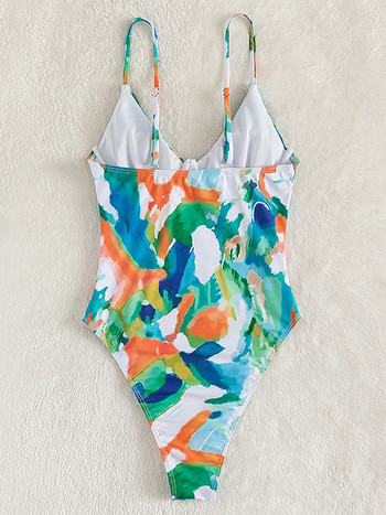 2022 Γυναικεία Tie Dye Push Up One Piece Μαγιό Underwire Μαγιό Ολόσωμο μαγιό Καλοκαιρινό μαγιό Monokini New