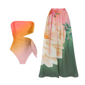 Γυναικείο ρετρό μαγιό One Piece με φούστα Holiday Beachwear Σχεδιαστής μαγιό Καλοκαιρινό σέρφινγκ