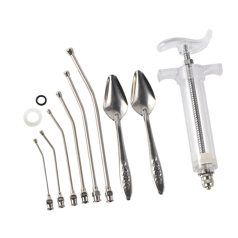 20/50 ml süstlakomplekt Tibude käsitsi söötmine linnupapagoi söötmislusikas roostevabast terasest vesi piimapulbri söötja lusikas linnutoitu