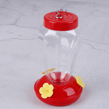 1 τμχ πλαστικό μπουκάλι τροφοδοσίας πουλιών κρεμασμένο κολίβριο τροφοδοτικό κήπου πλαστικό εξωτερικό λουλούδι σιδερένιο γάντζο τροφοδοσία πουλιών