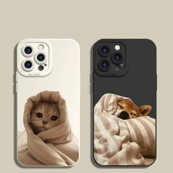 Θήκη τηλεφώνου Cartoon Cat Dog για Huawei P Smart 2021 P50 Pro P40 Lite P30 Nova 10 9 5T Honor 20 30 50 70 Matte Soft Cover Silicone