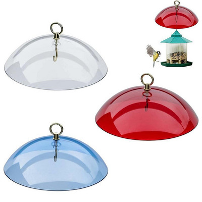 Bird Feeder Clear Protective Dome Αντισκίουρος Αδιάβροχο Κρεμαστό κάλυμμα βροχής Hummingbird Προστατευτικό κάλυμμα βροχής με γάντζους