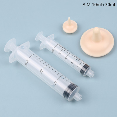 Naujagimio maitinimo spenelis šuniui katei Žiurkėnui šerti čiulptukas vaistui augintiniams šerti geriamasis švirkštas su silikoniniu speneliu