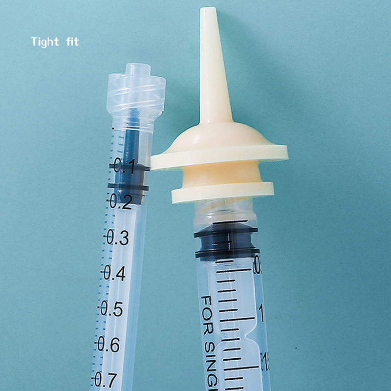 Naujagimio maitinimo spenelis šuniui katei Žiurkėnui šerti čiulptukas vaistui augintiniams šerti geriamasis švirkštas su silikoniniu speneliu
