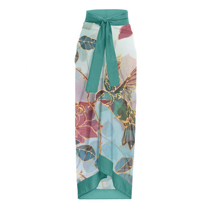 Costum de baie retro pentru femeie cu fustă Rochie de plajă de vacanță verde Costum de baie de designer Vintage Summer Surf Wear