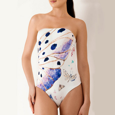 Vintage női egyrészes fürdőruha és szoknya Luxuey Bikini Designer fürdőruha Női Retró fürdőruha Szörf viselet Cover Up Summer