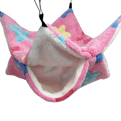 Viseća mreža za štakore Dvostruki debeli plišani topli krevet za kućicu hrčka Gnijezdo Vreća za spavanje Viseći kreveti na drvetu Zamorac Kavez za hrčka