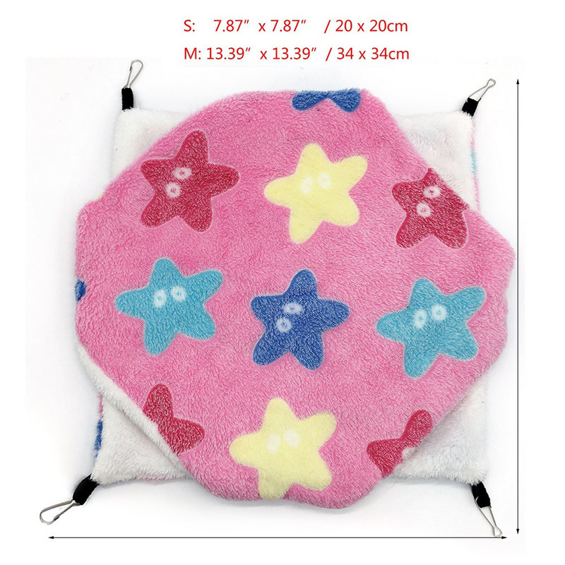 Viseća mreža za štakore Dvostruki debeli plišani topli krevet za kućicu hrčka Gnijezdo Vreća za spavanje Viseći kreveti na drvetu Zamorac Kavez za hrčka