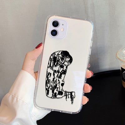 Abstract Line Face Phone Case για iPhone 14 Pro Max Case iPhone 11 12 13 Pro Max X 7 8 Plus XR XS Max Soft Silicone Back cover