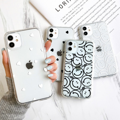Θήκη τηλεφώνου Smile για iPhone 11 Θήκη Μαλακή θήκη για iPhone 13 14 12 Pro Max 13 Mini XR XS Max X 7 6 6S 8 Plus SE κάλυμμα σιλικόνης