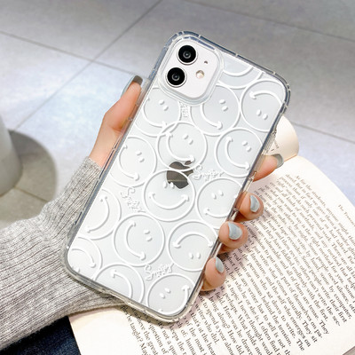 Θήκη τηλεφώνου Smile για iPhone 11 Θήκη Μαλακή θήκη για iPhone 13 14 12 Pro Max 13 Mini XR XS Max X 7 6 6S 8 Plus SE κάλυμμα σιλικόνης