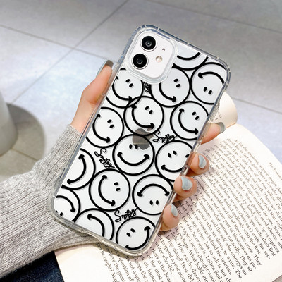 Θήκη τηλεφώνου Smile για iPhone 11 Θήκη Μαλακή θήκη για iPhone 13 14 12 Pro Max 13 Mini XR XS Max X 7 6 6S 8 Plus SE κάλυμμα σιλικόνης