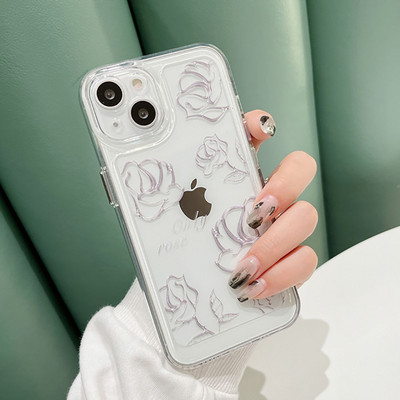ins flower Διάφανη θήκη τηλεφώνου για iPhone 11 12 13 Pro Case Capa για iphone XS Max 7 8 Plus SE X XR Πίσω κάλυμμα μαλακής σιλικόνης