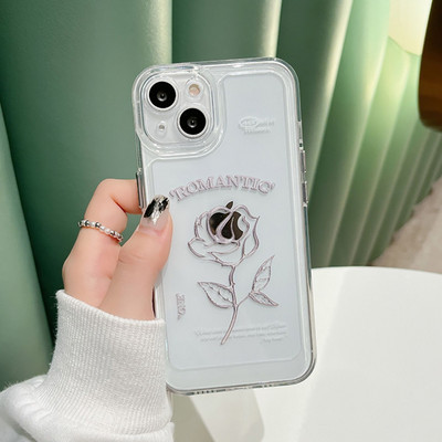 ins flower Διάφανη θήκη τηλεφώνου για iPhone 11 12 13 Pro Case Capa για iphone XS Max 7 8 Plus SE X XR Πίσω κάλυμμα μαλακής σιλικόνης
