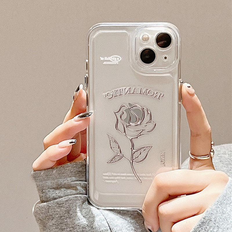 ins flower Διάφανη θήκη τηλεφώνου για iPhone 11 12 13 Pro Case Capa για iphone XS Max 7 8 Plus SE X XR Πίσω κάλυμμα μαλακής σιλικόνης