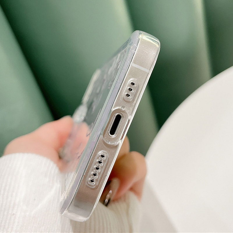 ins flower Διάφανη θήκη τηλεφώνου για iPhone 11 12 13 Pro Case Capa για iphone XS Max 7 8 Plus SE X XR Πίσω κάλυμμα μαλακής σιλικόνης