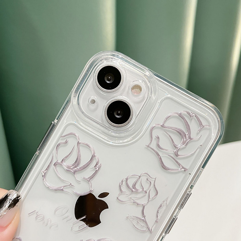 ins flower Διάφανη θήκη τηλεφώνου για iPhone 11 12 13 Pro Case Capa για iphone XS Max 7 8 Plus SE X XR Πίσω κάλυμμα μαλακής σιλικόνης