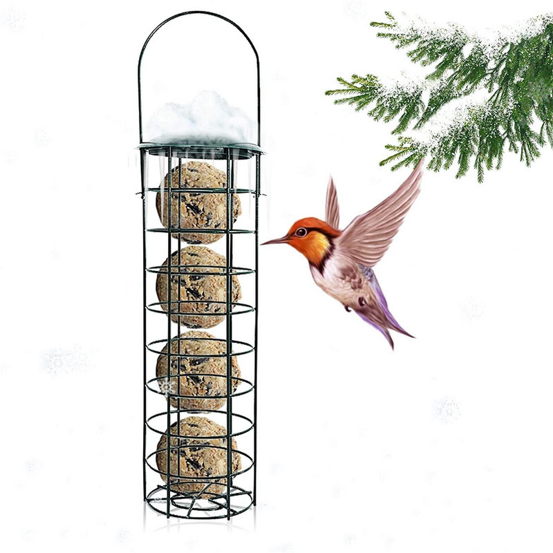 Vanjska hranilica za ptice Željezna kuka za vješanje Potrepštine za divlje ptice za ukrasni vrt Dekoracija dvorišta Kreativna metalna hranilica Kavez