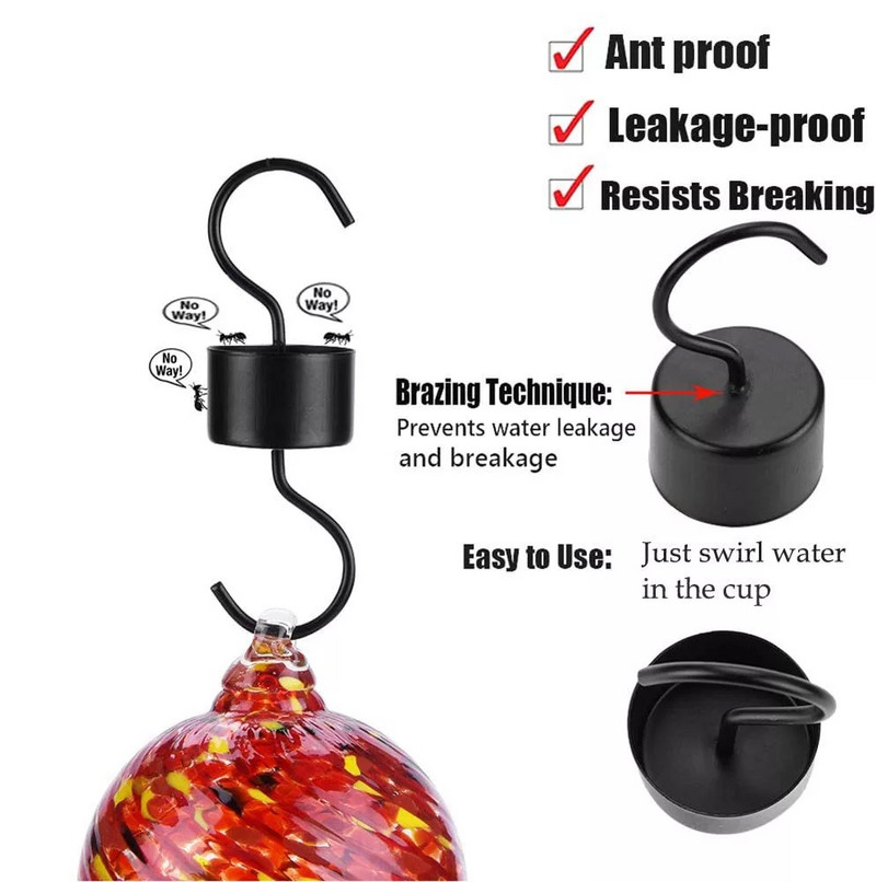 Hranilica za vodu za ptice Autentična zamka protiv mrava Kuke Oriole Nectar Hranilica za kolibri Flower Mrav Jarak Prikladno za sve zdjele za ptice