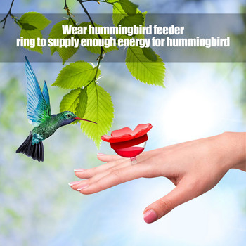 Flower Hummingbird Ring Feeders Outdoors Bird Feeders Αίθριο Παράθυρο αυλής Κήπος Πίσω αυλή Pet Bird Προμήθειες πόσιμου νερού