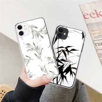 Калъф за телефон LUPWAY Cute Flowers Leaf за iPhone 13 12 11 Pro Max 12 Mini XS Max XR X 7 8 Plus SE 2020 Мек прозрачен TPU капак