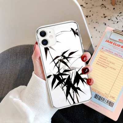 Калъф за телефон LUPWAY Cute Flowers Leaf за iPhone 13 12 11 Pro Max 12 Mini XS Max XR X 7 8 Plus SE 2020 Мек прозрачен TPU капак