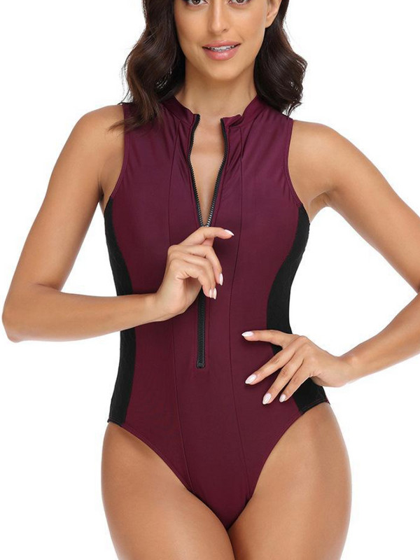 Profesionalni kupaći kostimi Jednodijelni kupaći kostim Ženski monokini kupaći kostim s patentnim zatvaračem Sportski bodi Kupaći kostim za plažu Monokini za plivanje