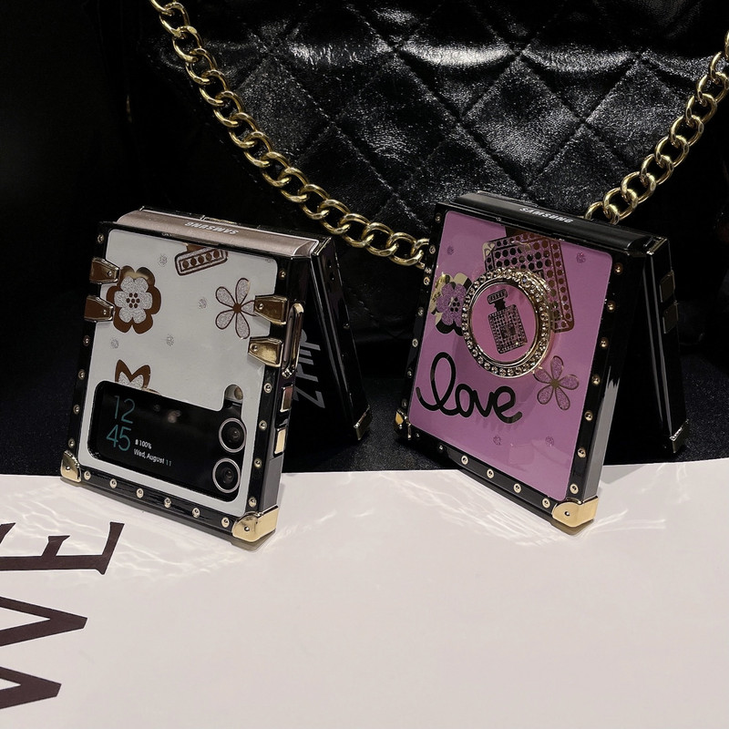 Sõrmusehoidja ümbris Samsung Galaxy Z Flip 3 4 5G kokkupandava kaanega kaitsekile Jinsha Jade kronsteiniga Samsung Flip3 jaoks