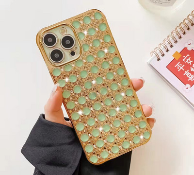 Πολυτελής θήκη διαμαντιού με κέλυφος σιλικόνης για iPhone 1413 11 12 Pro Max X XR XS 7 8 Plus Glitter Rhinestone Πίσω Κάλυμμα τηλεφώνου Funda