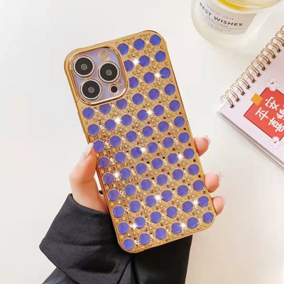 Πολυτελής θήκη διαμαντιού με κέλυφος σιλικόνης για iPhone 1413 11 12 Pro Max X XR XS 7 8 Plus Glitter Rhinestone Πίσω Κάλυμμα τηλεφώνου Funda