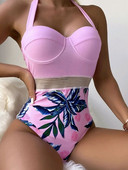 Szexi Push Up egyrészes női fürdőruha, 2023, új rózsaszín, lila fürdőruha, Monokini body, női strandruha, fürdőruha